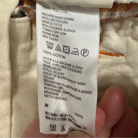 Tommy Bahama seersucker men's shorts, size 36, blue/rust/brown, flat front - Picture 6 of 7